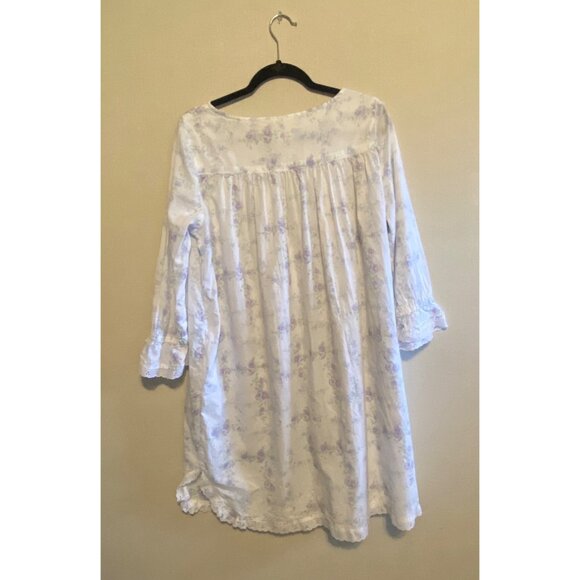 Eileen West Knee Length Floral Knee Length Robe With Pockets L - Picture 4 of 5